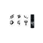 Yılan Katal Spray Tattoo Geçici Siyah Sprey Dövme Seti