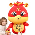 Yılan Maskot Peluş Oyuncak, Ay Yeni Yılı Dekorasyonu | Zenginlik Tanrısı Yılan Anahtarlık Charm - Erkek ve Kız Çocuklar için Yılan Yılı Peluş Sırt Çantası Kolye Ucu