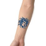 Yılan Medusa Yarı Kalıcı El boyun Bilek için aylık Geçici Dövme 12x7 cm