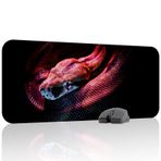 Yılan Oyuncu Gaming Mouse Pad Kauçuk Kaymaz Taban Mousepad (V5, 70x30 XL)
