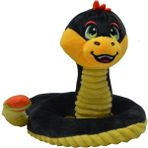 Yılan Peluş Oyuncak Çıngıraklı Sevimli Yılan Peluş 25 cm - Uyku ve Oyun Arkadaşı Peluş Oyuncak - KoyuGri