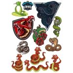 Yılan Sticker Set-2 12 Parça Telefon, Tablet, Defter, Laptop Sticker