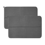 YILANJIN 2 adet damlatma matı, mikrofiber damlama matı, kaymaz ısı yalıtımı, kahve makinesi matı, lavabo, ısıya dayanıklı, bulaşık makinesi matı, mutfak gereçleri için 40 x 45 cm (gri)