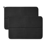 YILANJIN 2 adet damlatma matı, mikrofiber damlama matı, kaymaz ısı yalıtımı, kahve makinesi matı, lavabo, ısıya dayanıklı, bulaşık makinesi matı, mutfak gereçleri için, 40 x 45 cm (siyah)