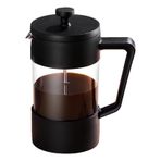 YILANJIN French Press kahve makinesi, 1000 ml kahve presi, pres filtre sürahisi, pistonlu kahve makinesi, çay hazırlayıcı, Fransız kahve makinesi, kahve presi, cam, siyah