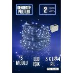 Yılbaşı Ağacı Işığı Yeni Yıl Peri Led Işık Dekoratif Aydınlatma 2 Metre 3 Modlu Piller Dahildir. Vitrin
