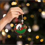Yılbaşı Ahşap Çam Ağacı Süsü Noel Baba Model 3'lü
