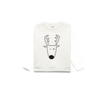 Yılbaşı Baskılı Uzun Kollu Şardonlu Bisiklet Yaka Yılbaşı Sweatshirt