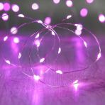 Yılbaşı Çam Ağacı Işığı 10 Metre Pembe Led Işık Pembe Pilli Led Işık Micro Parlak Canlı Led Işıklı Vitrin