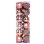 Yılbaşı Çam Ağacı Süsü Rose Gold Top 3 cm 24'lü