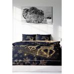 Yılbaşı Çift Kişilik Nevresim Lastikli Çarşaflı Pamuk Saten Geyik Nevresim Takımı - Foster - 220 x 220 cm