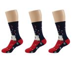 Yılbaşı Çorabı Aile Seti Polar Ayıcık Desenli Kaymaz Sıcak Kışlık Çoraplar Erkek Kadın Çocuk Boyları Hediye Termal Eğlenceli Rahat Pamuklu Antislip Noel Tatil (4, Lacivert, 27-30/35-38/43-46)