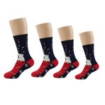 Yılbaşı Çorabı Aile Seti Polar Ayıcık Desenli Kaymaz Sıcak Kışlık Çoraplar Erkek Kadın Çocuk Boyları Hediye Termal Eğlenceli Rahat Pamuklu Antislip Noel Tatil (4, Lacivert, 35-38/39-42/31-34/27-30)