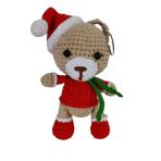 Yılbaşı Dilek Ayıcığı Amigurumi Organik Anahtarlık Oyuncak
