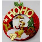YILBAŞI KAPI SÜSÜ OVAL HO HO 28 CM ( KÜÇÜK)