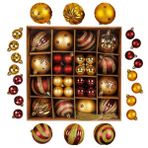 Yılbaşı Kırmızı ve Gold Ağaç Süsü Karışık 28'li