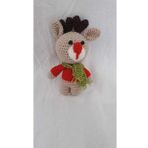 Yılbaşı Maskot Miniş Geyik Amigurumi Organik Oyuncak