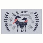 Yilbasi Merry Christmas Geyik Tasarim Kapi Onu Ve Ev Ici Paspas 45X75 Cm