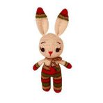 Yılbaşı Miniş Tavşan Uyku Arkadaşı Amigurumi Organik Oyuncak