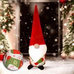 Yılbaşı Noel Baba Kapı Stoperi Yılbaşı Çorabı Beyaz Desenli