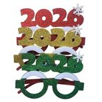 Yılbaşı Partisi 2026 Gold Kırmızı Yeşil Parti Gözlüğü 3 Adet