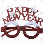 Yılbaşı Partisi Happy Newyear Kırmızı Kartaneli Gözlük 1 Adet
