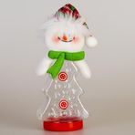 Yılbaşı Şişe Kardan Adam Yeşil Atkı 11cm X 7cm