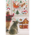 Yılbaşı Sticker Noel Baba Geyikler Kardan Adam Penguenler Ve Yılbaşı Süsleri