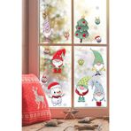Yılbaşı Sticker Noel Cüceler Baykuş Kardan Adam Ve Kartaneleri Pencere Sticker