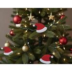 Yılbaşı Süsü, Noel Şapkası Süsü, Keçe Yılbaşı Ağacı Süsü Çam Ağacı Süsü, Noel Süsü 10'lu