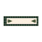 Yılbaşı Temalı Dijital Baskılı Runner Örtüsü Christmas Yeşil 40X140 cm - Option-1 - 0 - Siyah