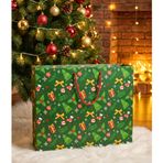 Yılbaşı Temalı Hediye Çantası - Sert Karton Çanta Hediyelik Yüksek Kalite Poşet Noel Konsept Ambalaj