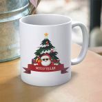 Yılbaşı Temalı Mutlu Yıllar Ve Noel Baba Baskılı Hediyelik Kupa