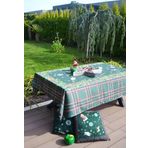 Yılbaşı Temalı Yeşil Polyester Masa Örtüsü – Dikdörtgen 140×240 cm, 6–8 Kişilik Yemek Masası İçin, Kelebek Desenli, Dayanklı, Çok Amaçlı Kullanım, Kolay Temizlenir