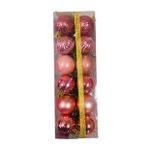 Yılbaşı Top Ağaç Süsü Rose 24'lü Set Plastik 4cm