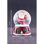 Yılbaşı Yeni Yıl Noel Baba Temalı Orta Boy Işıklı Kar Küresi 9 Cm
