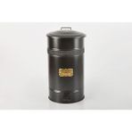 Yıldıray Metal Galvaniz Metal Pedallı Çöp Kovası 16 Litre Siyah