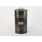Yıldıray Metal Galvaniz Metal Pedallı Çöp Kovası 30 Litre Siyah