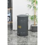 Yıldıray Metal Paslanmaz Yanmaz Metal 30 Litre Antrasit Çöp Kovası