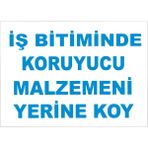 Yıldırım Iş Bitiminde Koruyucu Malzemeni Yerine Koy Levhası