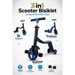 YILDIRIM OYUNCAK 3in1 Çocuk Scooter & Pedallı Denge Bisikleti – 2-6 Yaş Ayarlanabilir Yükseklik 50Kg Taşıma Kapasiteli
