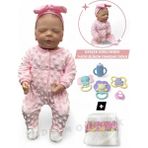 Yıldırım Oyuncak 43 cm Aksesuarlı Gerçekçi Bebek %100 Silikon Yumuşak Doku Aksesuarlı Bebek-Soft - Pembe