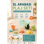 YILDIRIM OYUNCAK Çocuk El Arabası Plaj Seti – Kova, Kürek ve Kalıplı Eğitici Oyun Seti El Arabası Plaj Seti Bahçe ve Kum Oyun Seti