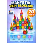 Yıldırım Oyuncak Eğitici Manyetik Yapı Blokları 70 Parça 3,75 cm – Steam Zeka Geliştirici, Güçlü Mıknatıslı, Çocuk Gelişim Oyuncak Seti - 70 Parça CLM10