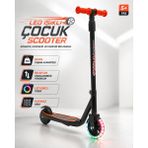 Yıldırım Oyuncak LED Işıklı Çocuk Scooter 50KG Taşıma Kapasiteli - Ayarlanabilir Yükseklik 80-92CM Kaymaz Deck 5+ Yaş - Turuncu