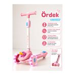 YILDIRIM OYUNCAK Ördek Figürlü LED Işıklı 3 Tekerlekli Çocuk Scooterı 3-8Yaş – 100kg Taşıma Kapasiteli Katlanabilir ve Ayarlanabilir Yükseklik