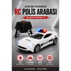 YILDIRIM OYUNCAK Pilli R/C Kumandalı Led Işıklı Polis Arabası 21 Cm Oyuncak Araba Tepe Lambalı Çok Fonksiyonlu Uzaktan Kumandalı RC Araç