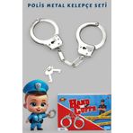 YILDIRIM OYUNCAK Polis Metal Kelepçe Seti Kutulu - Metal Oyuncak Kelepçe Seti Polis Set