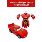 YILDIRIM OYUNCAK Robota Dönüşen Oyuncak Araba - Şimşek Mcqueen Robot Araba