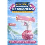 Yıldırım Oyuncak Şarjlı Elektrikli Otomatik Su Tabancası 22CM Sürekli Atış Uzun Menzili Güçlü Basınç Büyük Su Hazneli - Pembe - Pembe